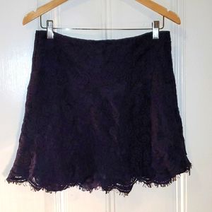 Lace mini skirt